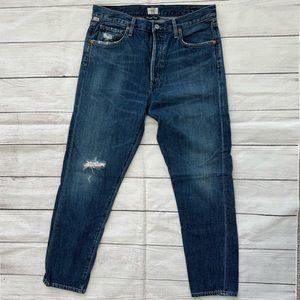 Citizens of Humanity "Liya" High Rise Classic Fit Crop